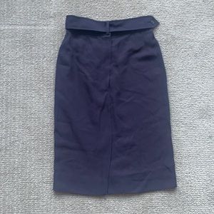 Yves Saint Laurent Navy Pencil Skirt